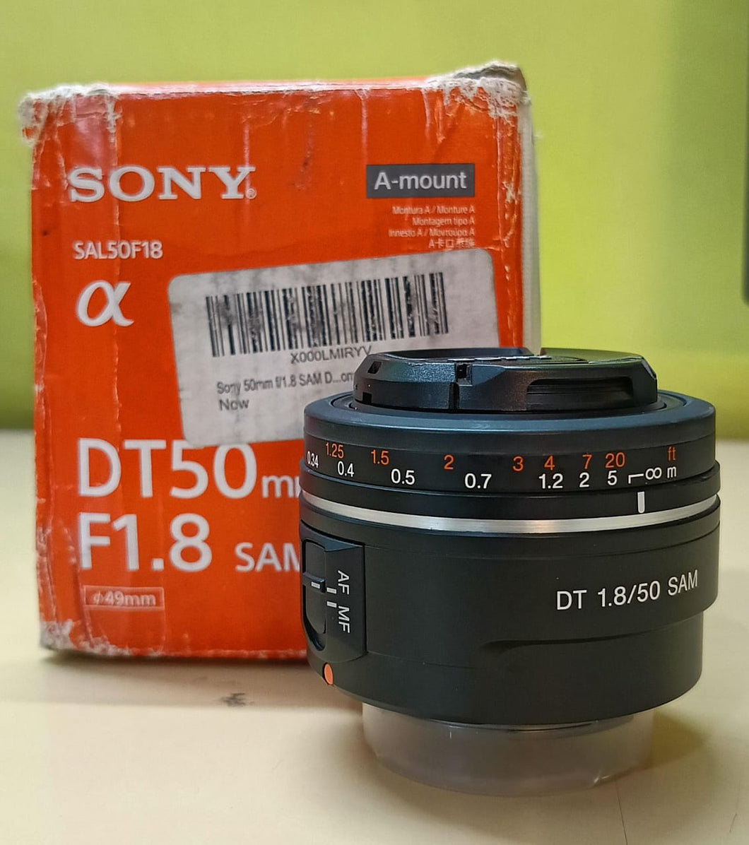 Open Box, Unused Sony 50 mm f/1.8 SAM DT Prime Lens for Sony Alpha DSLR Camera