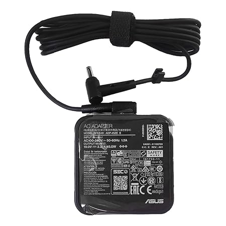 Open Box Unused ASUS 45W Laptop Adapter/Charger Without Power Cord for Select Models of Asus 20 V, 2.5 A, 4 Mm X 1.2Mm Diameter Ad2037M20