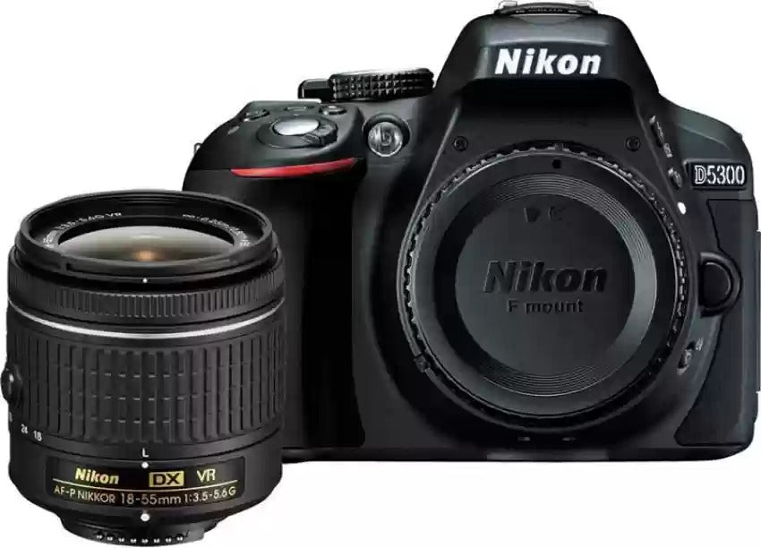 Used Nikon D5300 DSLR Camera Body with Single Lens: AF-P DX NIKKOR 18-55 mm f/3.5-5.6G VR