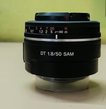 Load image into Gallery viewer, Open Box, Unused Sony 50 mm f/1.8 SAM DT Prime Lens for Sony Alpha DSLR Camera
